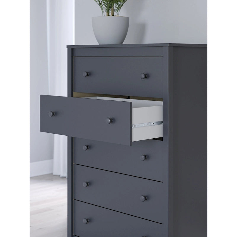 Šuplíková komoda v námořnické modré barvě ve stylu Shaker