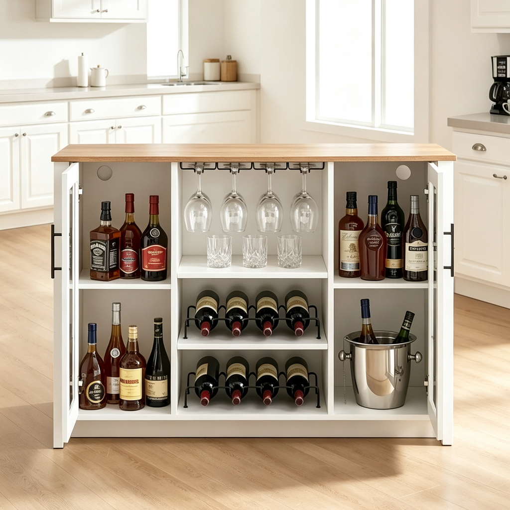 Vinotéka s LED osvětlením – 39,9 cm (H) x 119,9 cm (Š) x 87,9 cm (V)