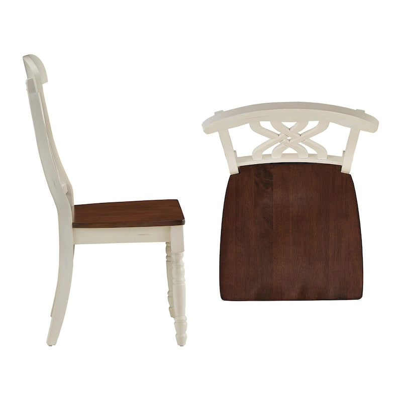Two-Tone Antique Dining Chairs (Set of 2)