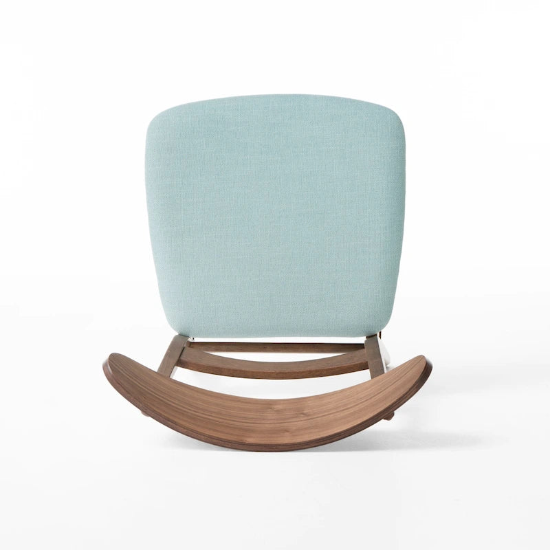 Čalouněná jídelní židle z kaučukového dřeva ve stylu Mid-Century Modern (sada 2 kusů)
