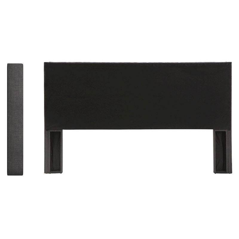 Čelo postele King Wingback, prošívané, lněná tkanina
