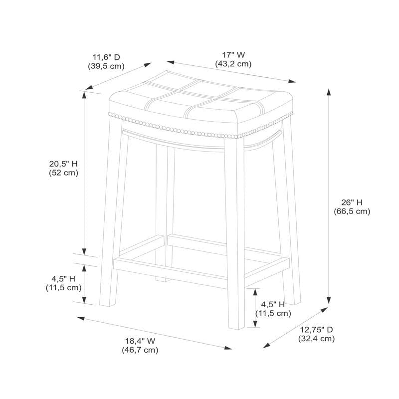 26-inch Backless Counter Stool