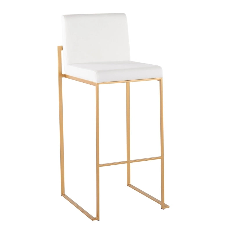 High Back Bar Stool Set of 2