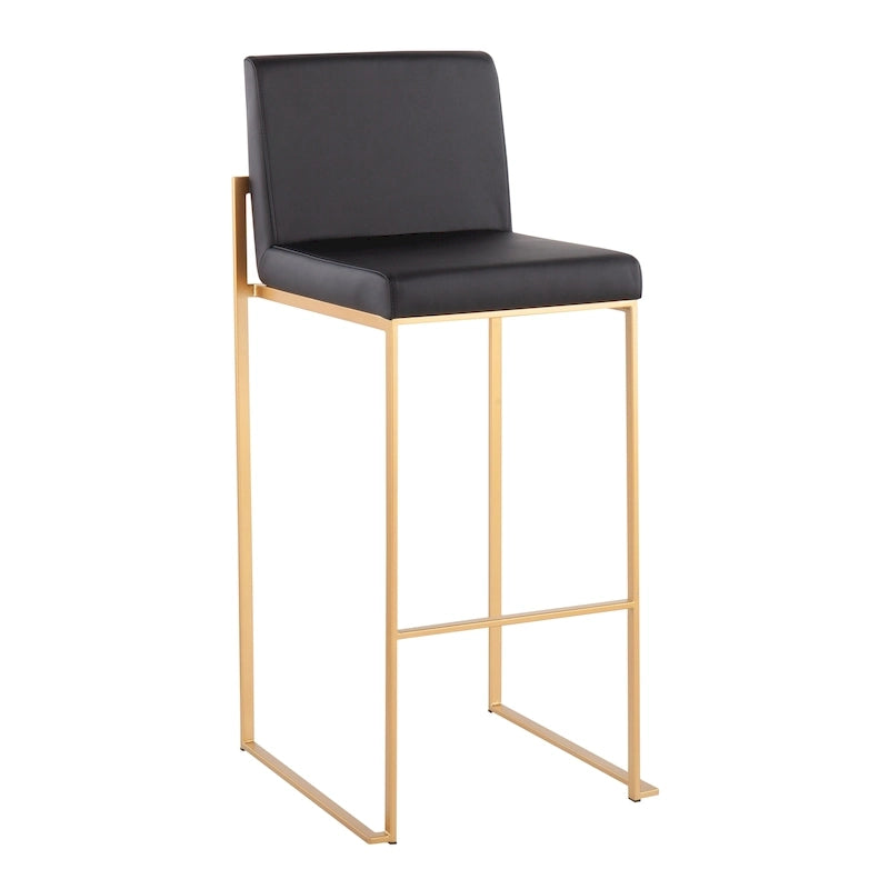 High Back Bar Stool Set of 2