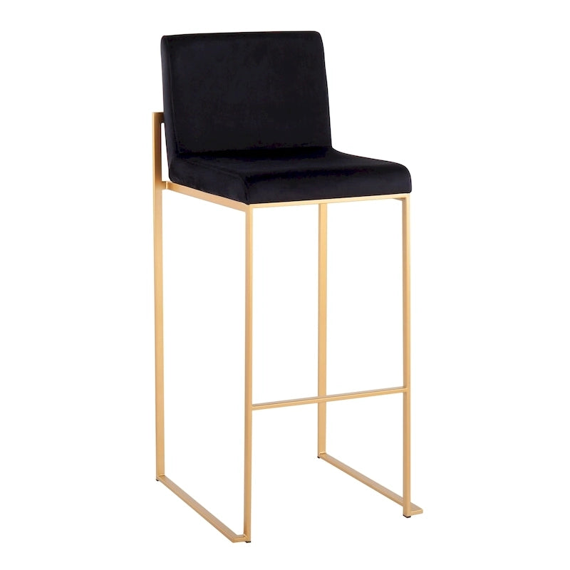 High Back Bar Stool Set of 2