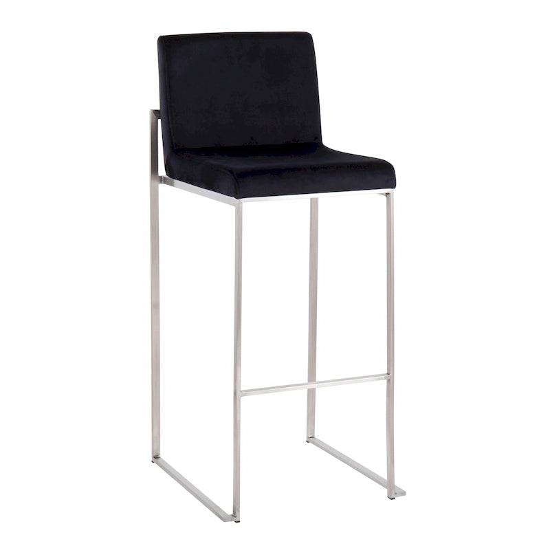 High Back Bar Stool Set of 2