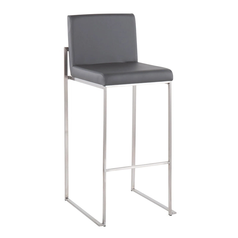 High Back Bar Stool Set of 2