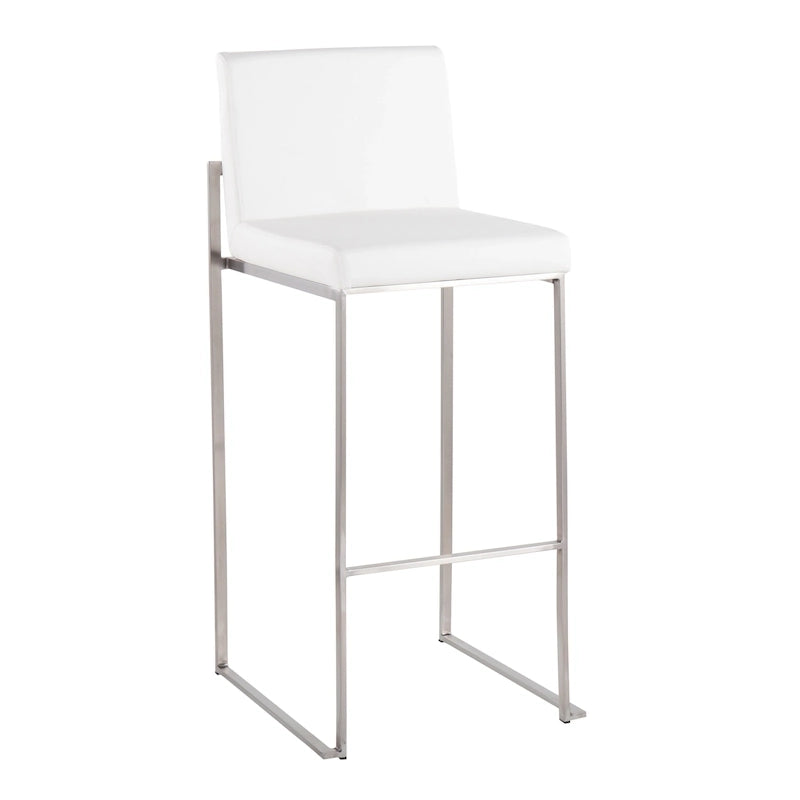 High Back Bar Stool Set of 2