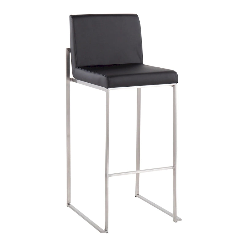 High Back Bar Stool Set of 2