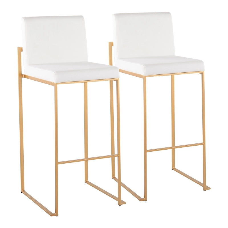 High Back Bar Stool Set of 2