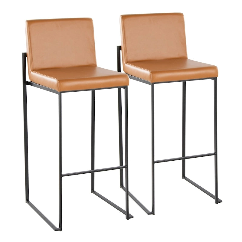 High Back Bar Stool Set of 2