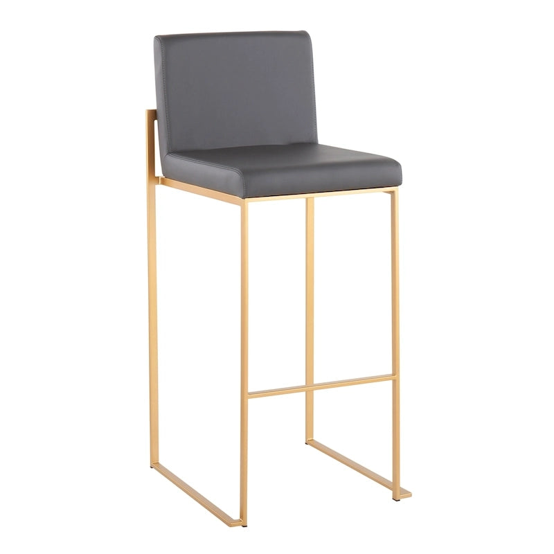 High Back Bar Stool Set of 2