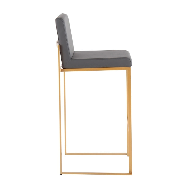 High Back Bar Stool Set of 2