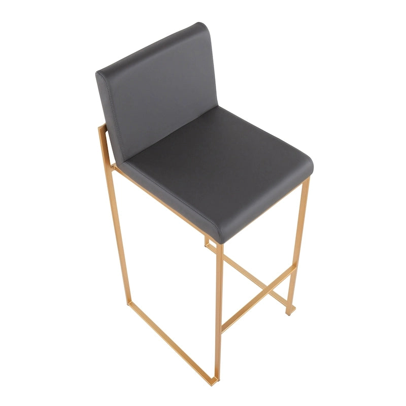 High Back Bar Stool Set of 2