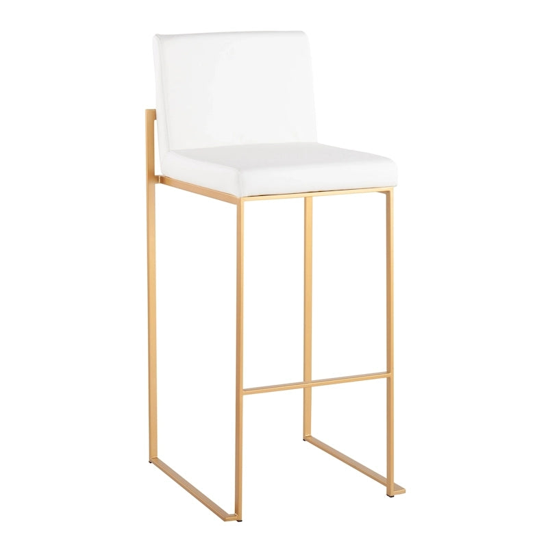 High Back Bar Stool Set of 2