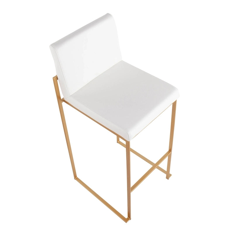 High Back Bar Stool Set of 2
