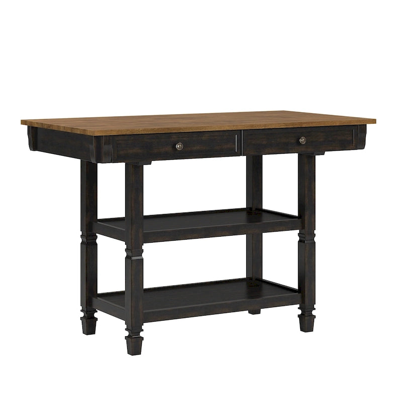 2-Tone Antique Kitchen Island Buffet