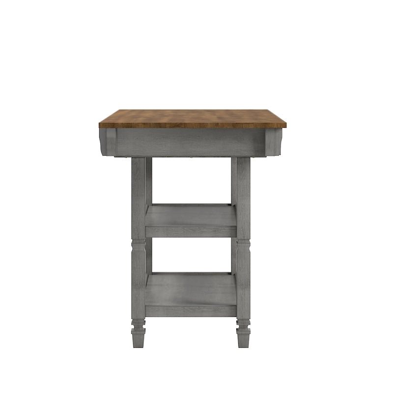 2-Tone Antique Kitchen Island Buffet