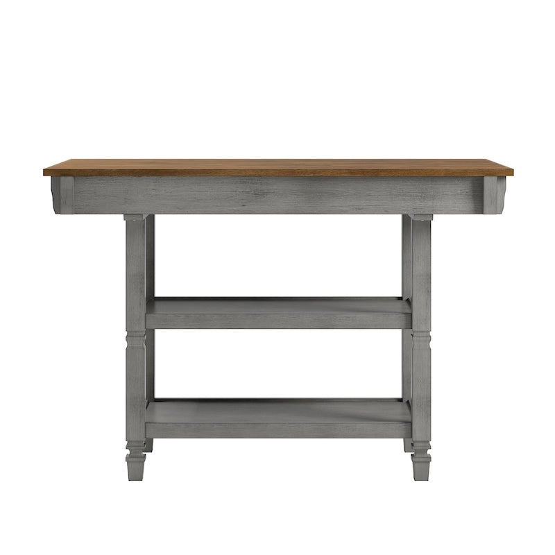 2-Tone Antique Kitchen Island Buffet