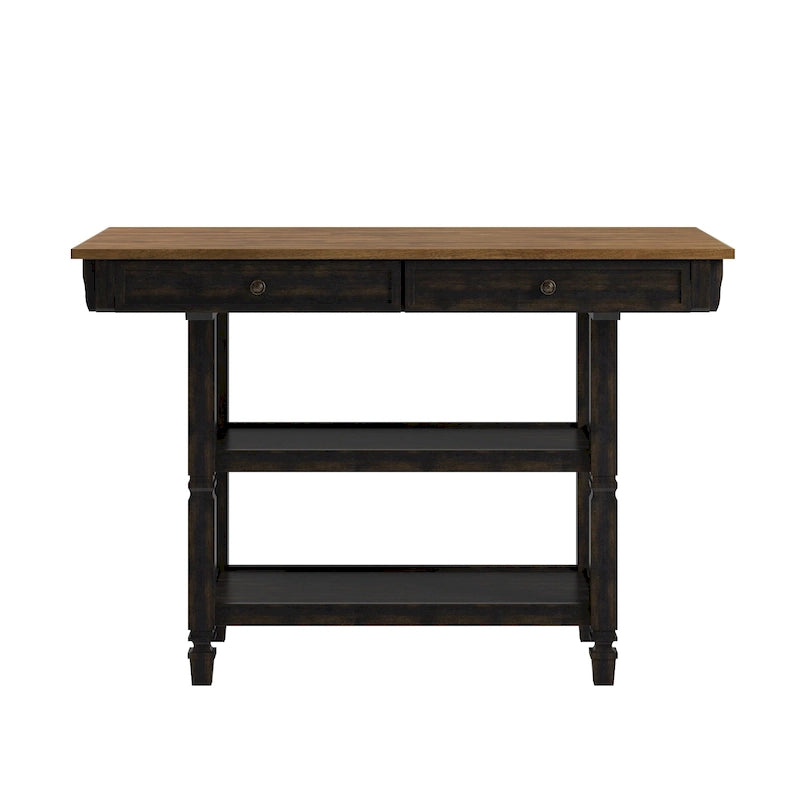 2-Tone Antique Kitchen Island Buffet