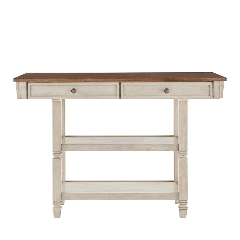 2-Tone Antique Kitchen Island Buffet