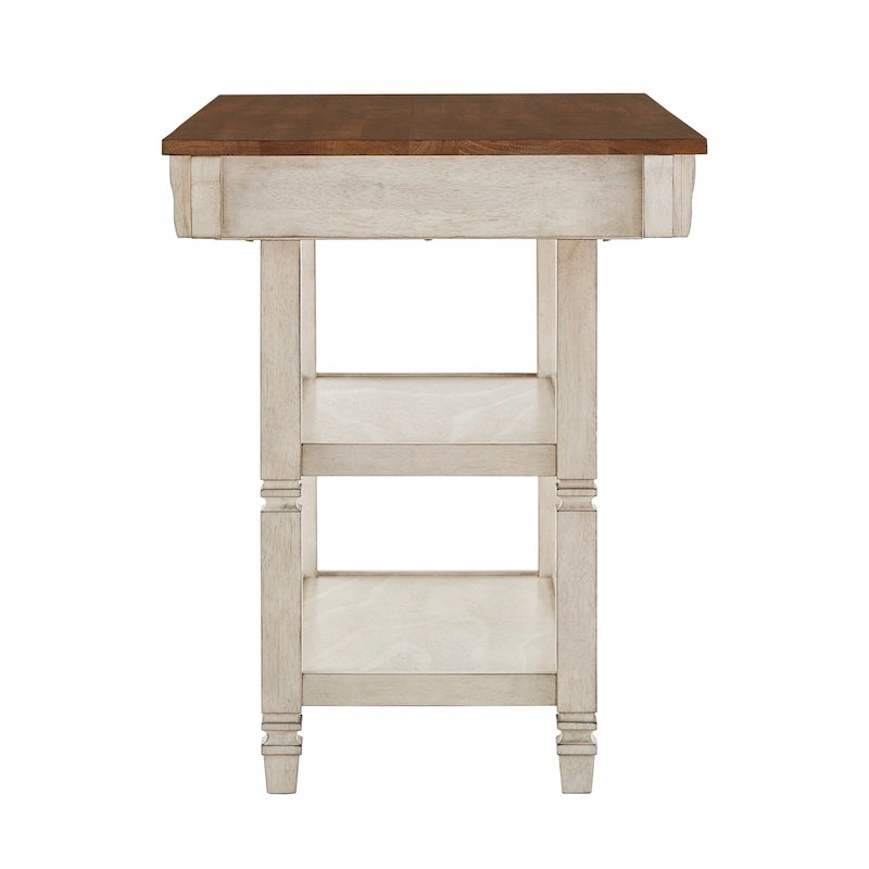 2-Tone Antique Kitchen Island Buffet