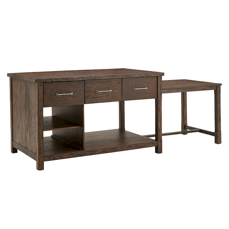 Reclaimed Look Extendable Kitchen Island
