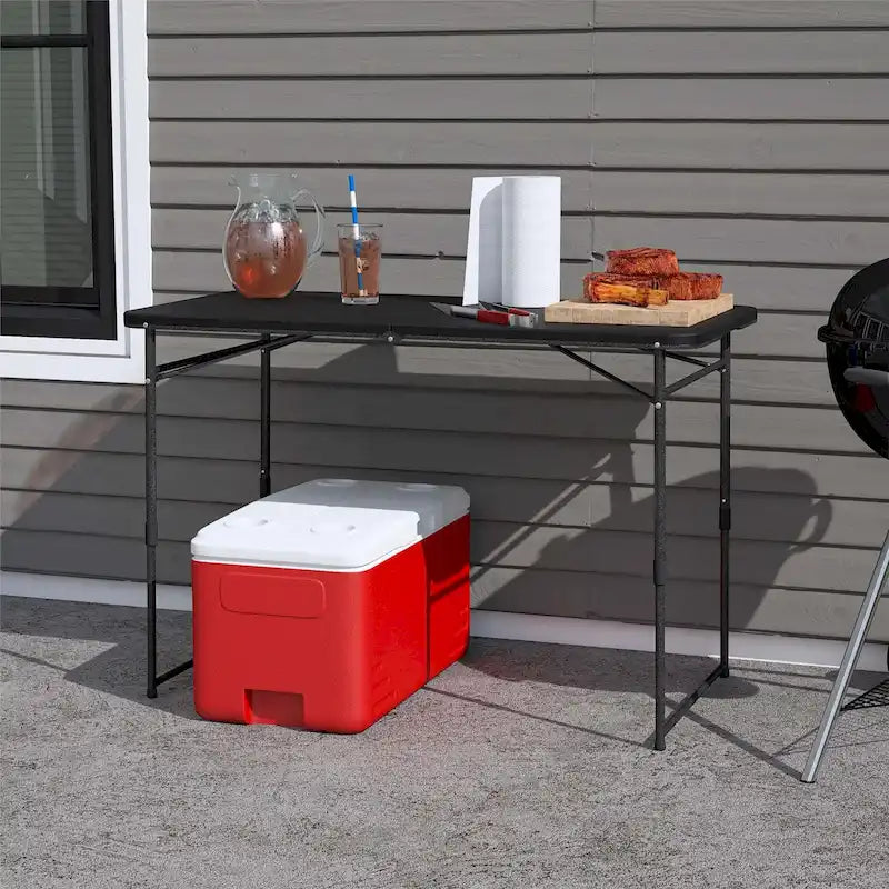 Indoor/Outdoor 4 ft. Fold-in-Half Portable Utility Table