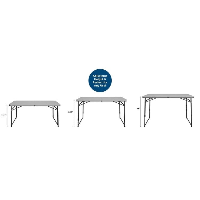 Indoor/Outdoor 4 ft. Fold-in-Half Portable Utility Table