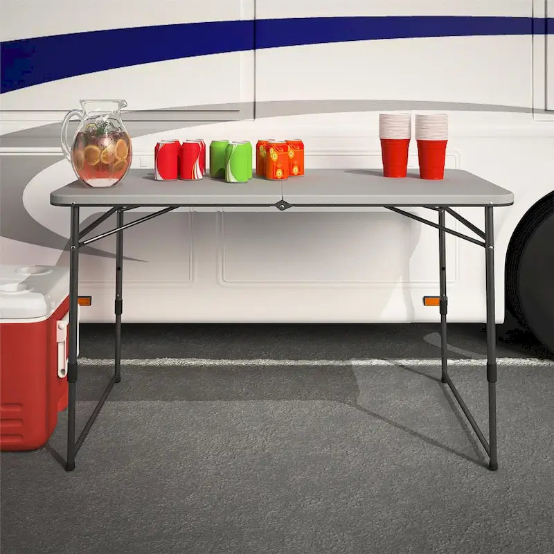 Indoor/Outdoor 4 ft. Fold-in-Half Portable Utility Table
