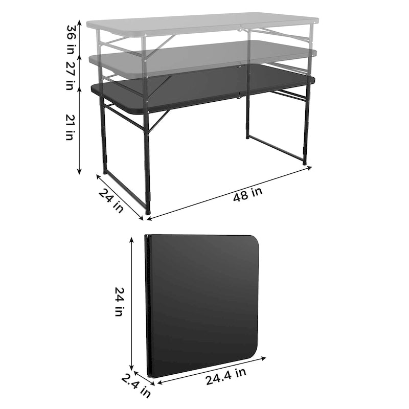 Indoor/Outdoor 4 ft. Fold-in-Half Portable Utility Table