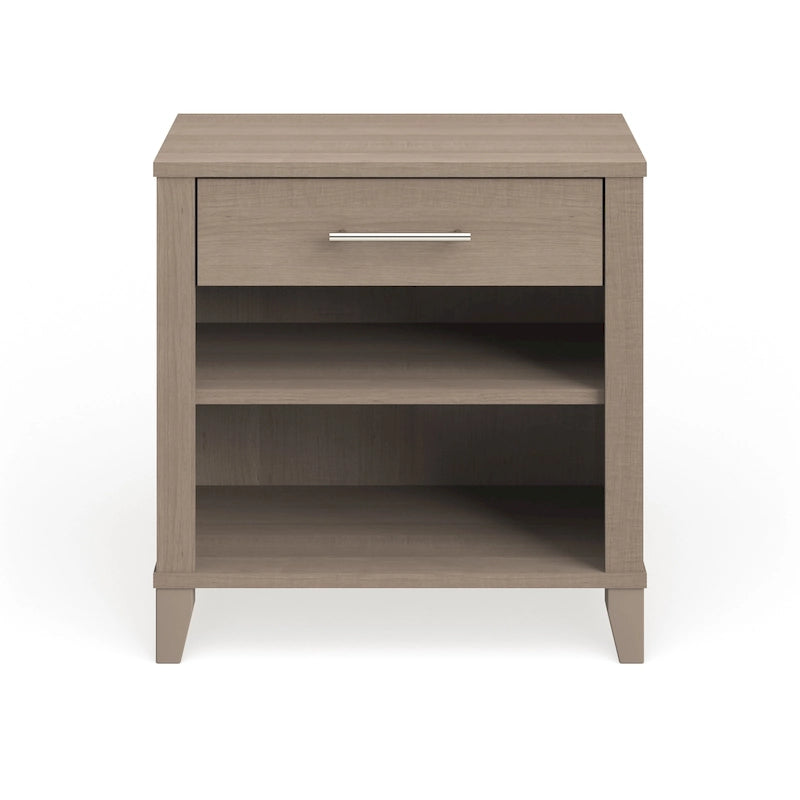 Noční stolek z jasanu v odstínu Transitional Grey