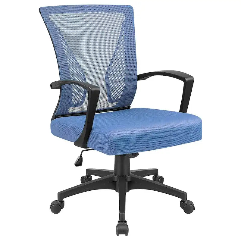 Mid-Back Mesh Office Chair with Lumbar Support and Armrest