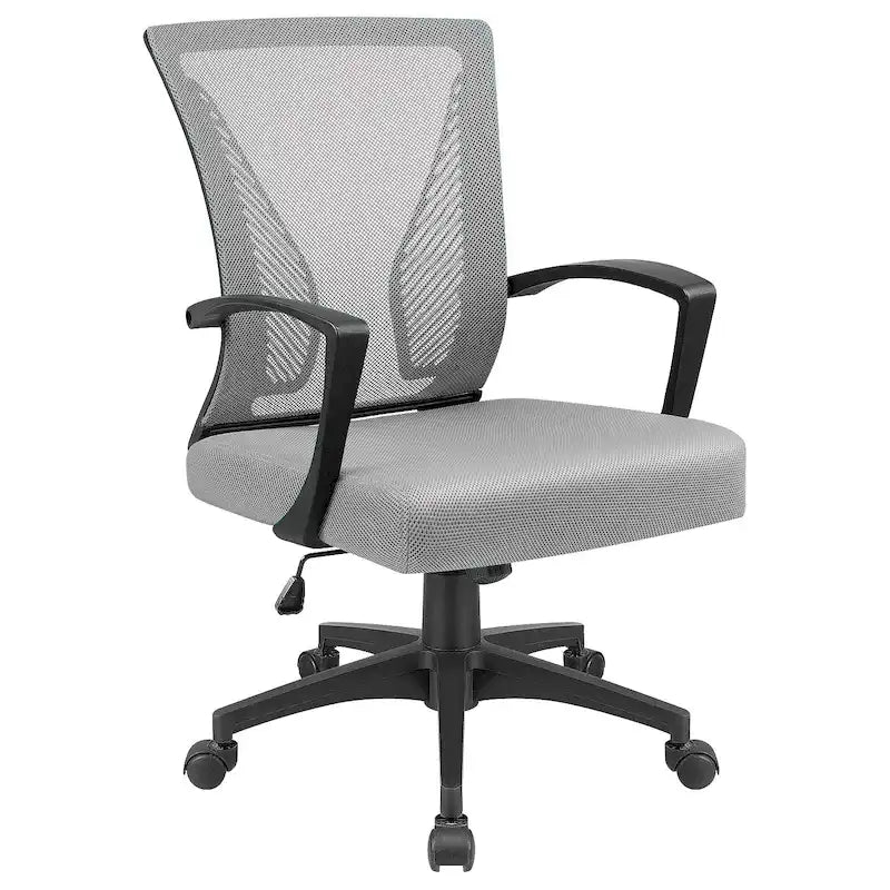 Mid-Back Mesh Office Chair with Lumbar Support and Armrest