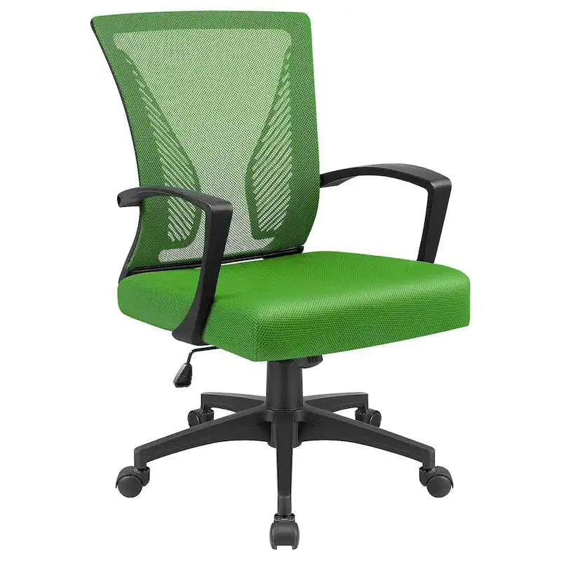 Mid-Back Mesh Office Chair with Lumbar Support and Armrest