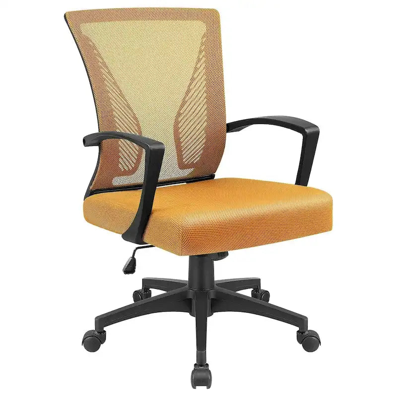 Mid-Back Mesh Office Chair with Lumbar Support and Armrest
