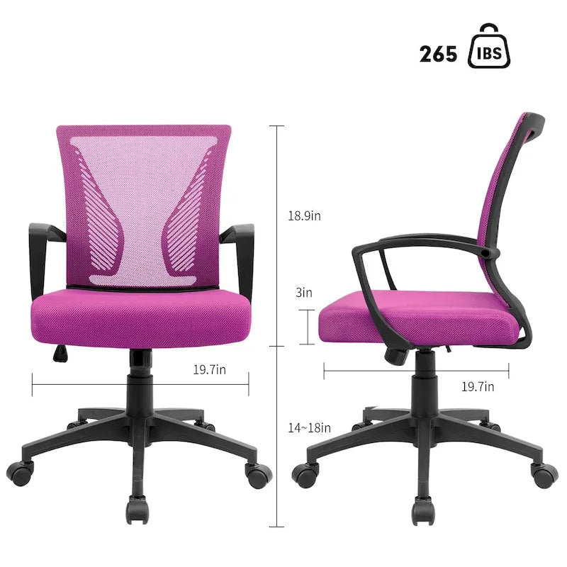 Kancelářská židle se síťovaným opěradlem, bederní opěrkou a područkami