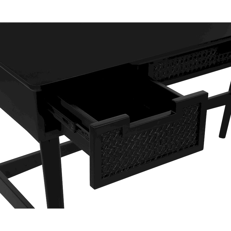 Rattan Mid-Century Desk