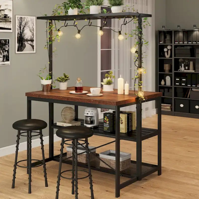 42 Kitchen Island Table Microwave Stand Oven Shelf with Storage - 42D x 28W x 72H