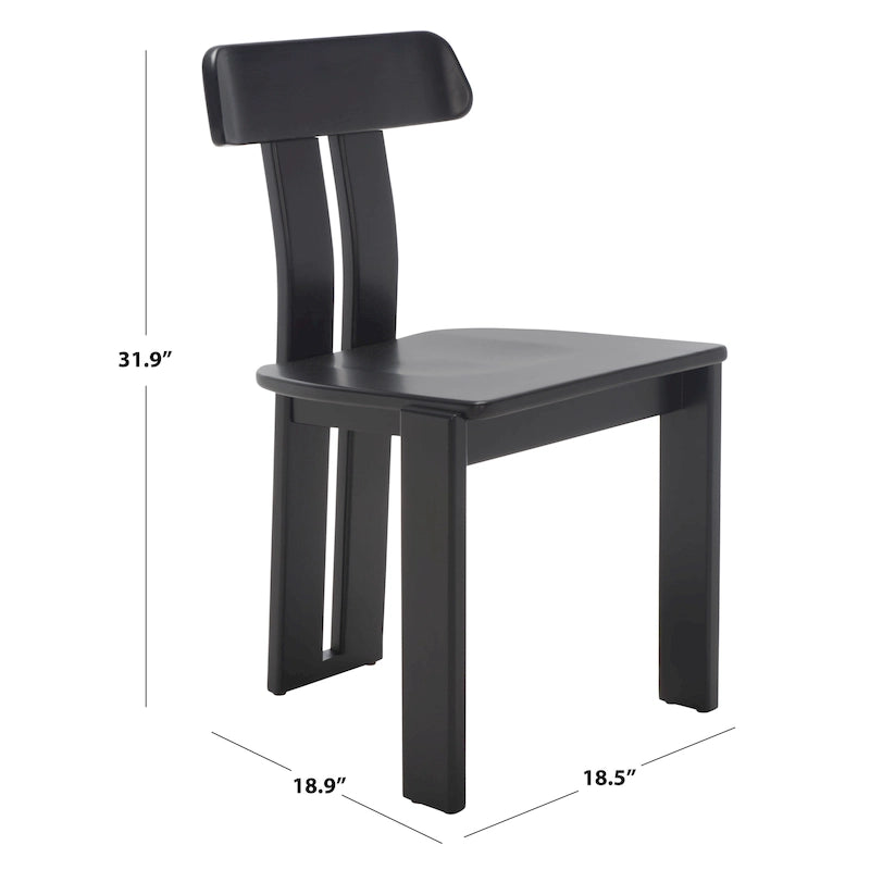 Mid-Century Wood Dining Chair with Tripod Base