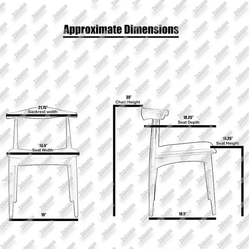 Natural Solid Wood Dining Elbow Chairs With PU Leather or Beige Fabric Cushion Seat And Oak Frame