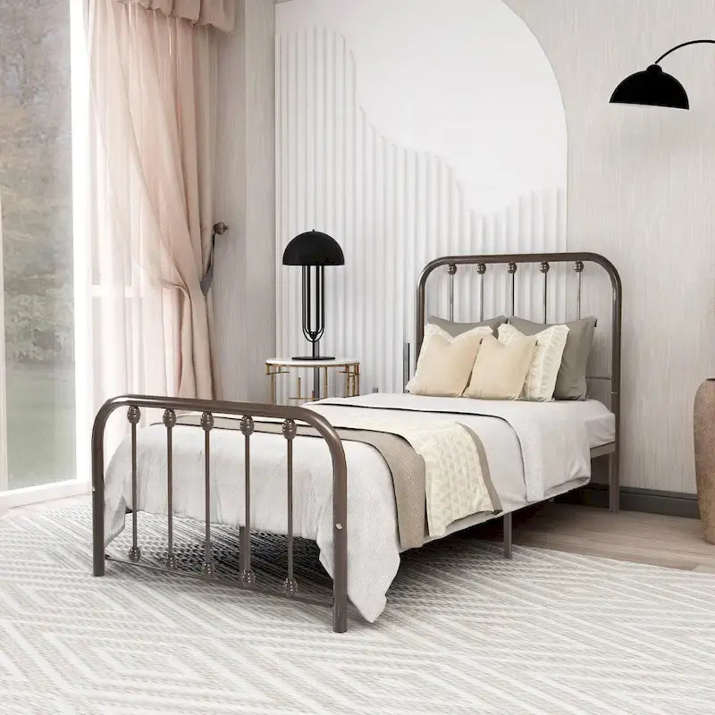 Sturdy Metal Platform Bed Frame