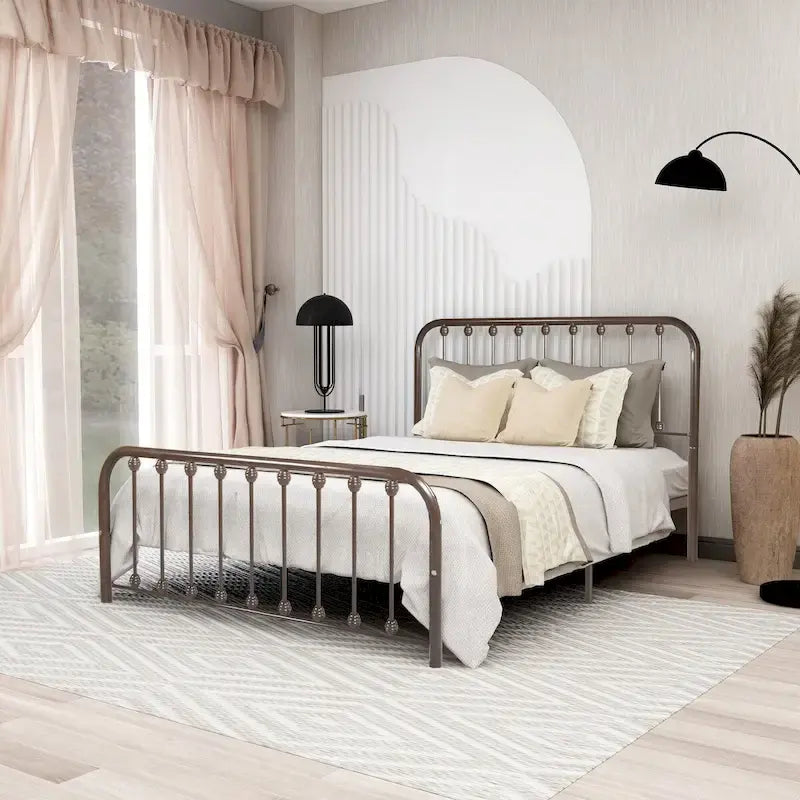 Sturdy Metal Platform Bed Frame