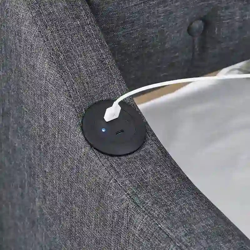 Čalouněná pohovka Twin Size s výsuvnou přistýlkou Twin Size a USB nabíjením