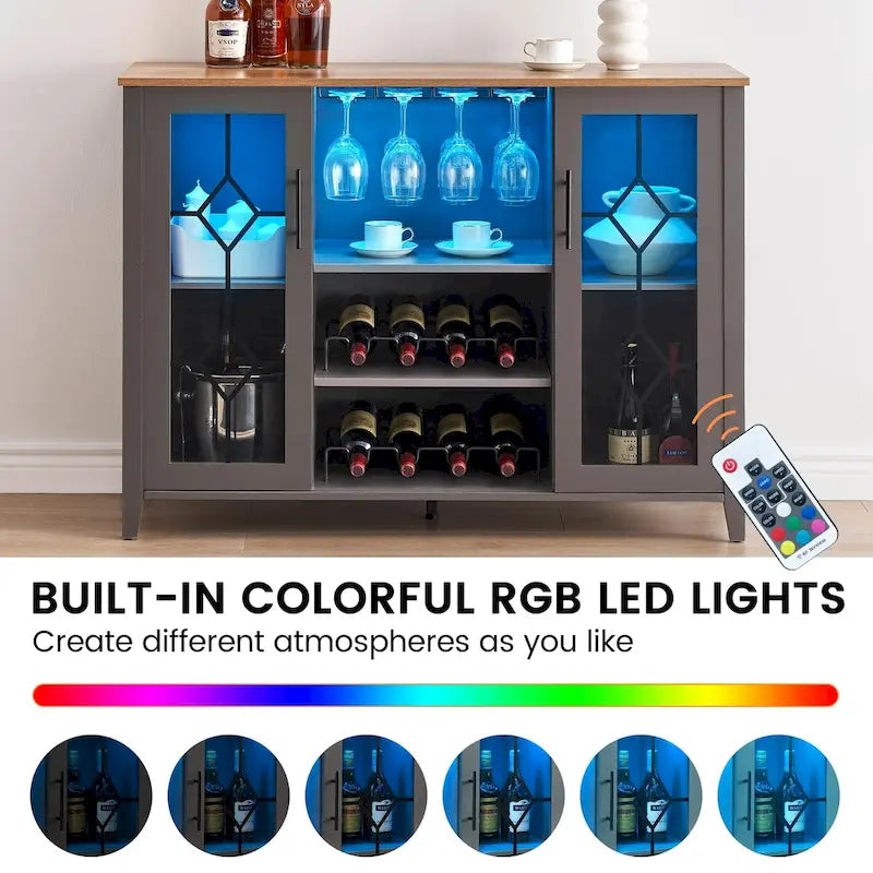 Vinotéka s LED osvětlením – 39,9 cm (H) x 119,9 cm (Š) x 87,9 cm (V)