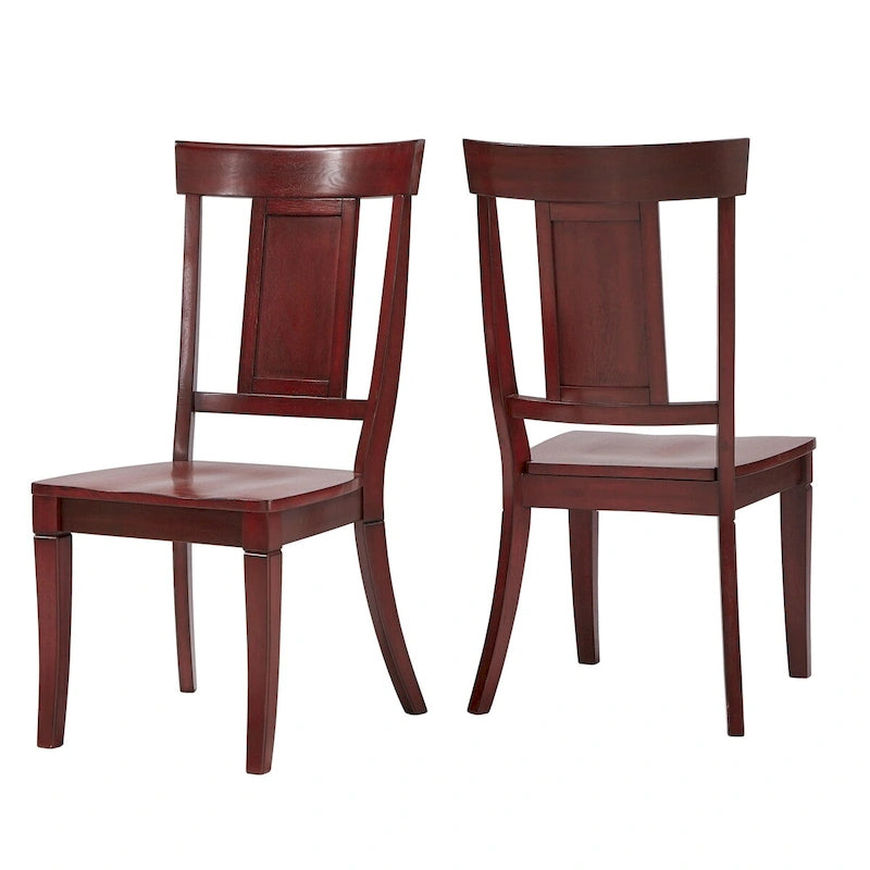 Panel Back Wood Dining Chair (Set of 2)