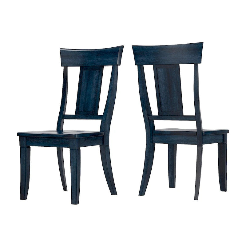 Panel Back Wood Dining Chair (Set of 2)