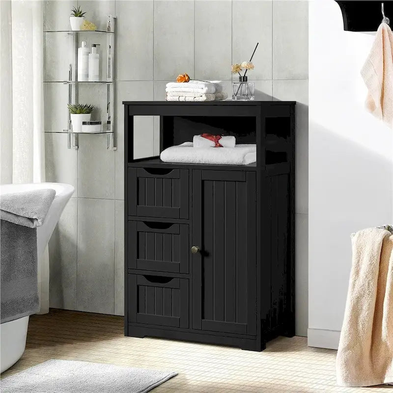 Bathroom Floor Cabinet Storage Organizer