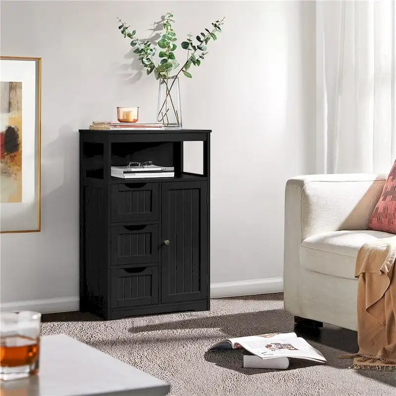 Bathroom Floor Cabinet Storage Organizer