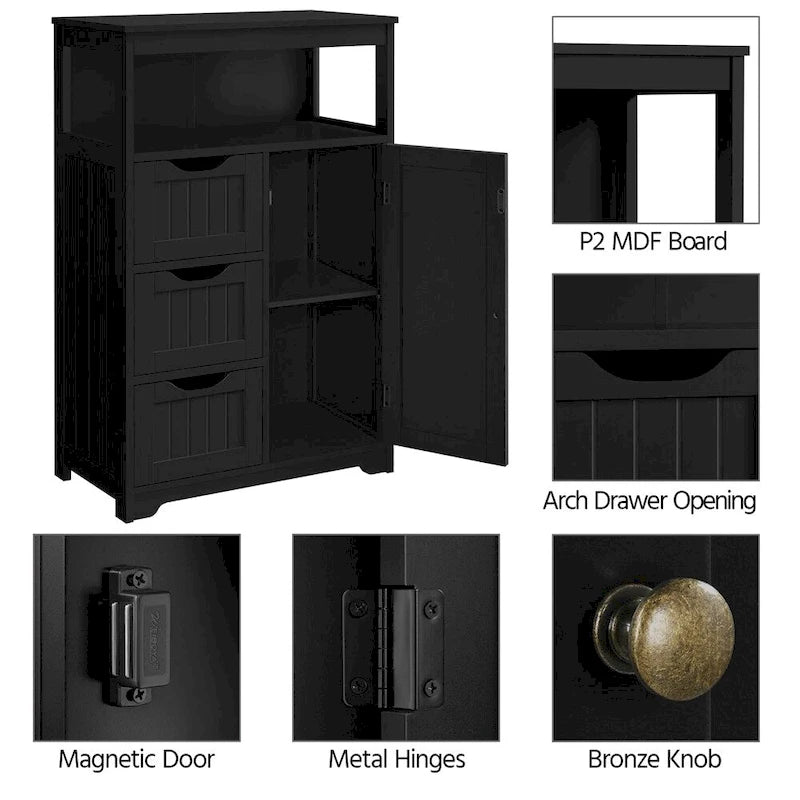 Bathroom Floor Cabinet Storage Organizer